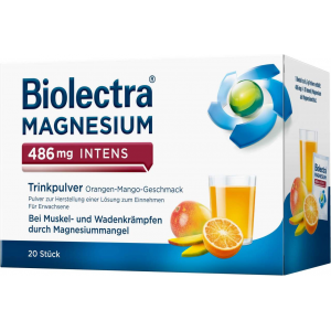Biolectra Magnesium 486mg intens Trinkpulver Orange-Mango 20 Stück