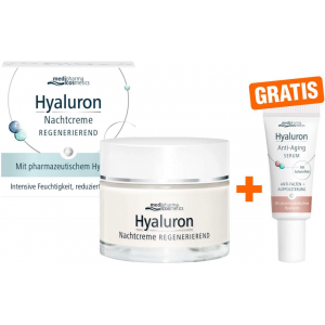medipharma cosmetics Hyaluron Nachtcreme regenerierend 50 ml + gratis Hyaluron Anti - Aging Serum 5 ml