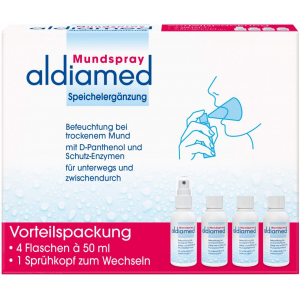 Aldiamed Mundspray zur Speichelergänzung Vorteilspackung 4 x 50 ml