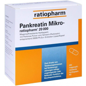 Pankreatin Mikro Ratiopharm 20000 200 Magensaftresistente Kapseln