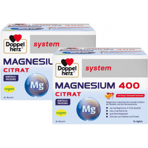 Doppelherz Magnesium 400 Citrat System Granulat 2 x 60 Beutel