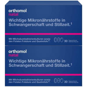 Orthomol Natal Tabletten-Kapseln Kombipackung 2 x 30 Portionen