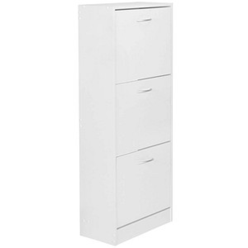 WOHNLING Schuhschrank, WL5.035 weiß 3 Fachböden 50,0 x 24,0 x 125,0 cm – Bild 1 von 8
