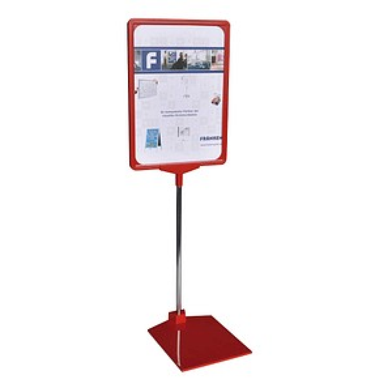 FRANKEN Infoständer PSM A4 01 rot DIN A4 25,0 x 15,0 x 32,0 - 62,0 cm, 1 St.