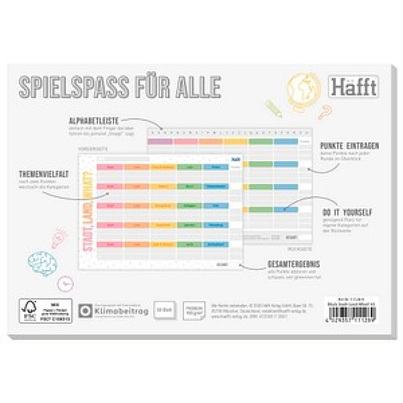 Häfft® Verlag Stadt-Land-What? Spielblock, 1 St. – Bild 1 von 3