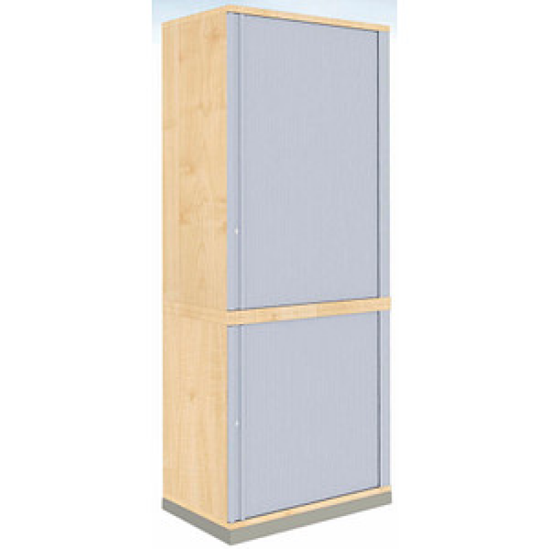 fm Sidney Rollladenschrank silber, königsahorn 3 Fachböden 80,0 x 44,2 x 186,9 cm – Bild 1 von 2
