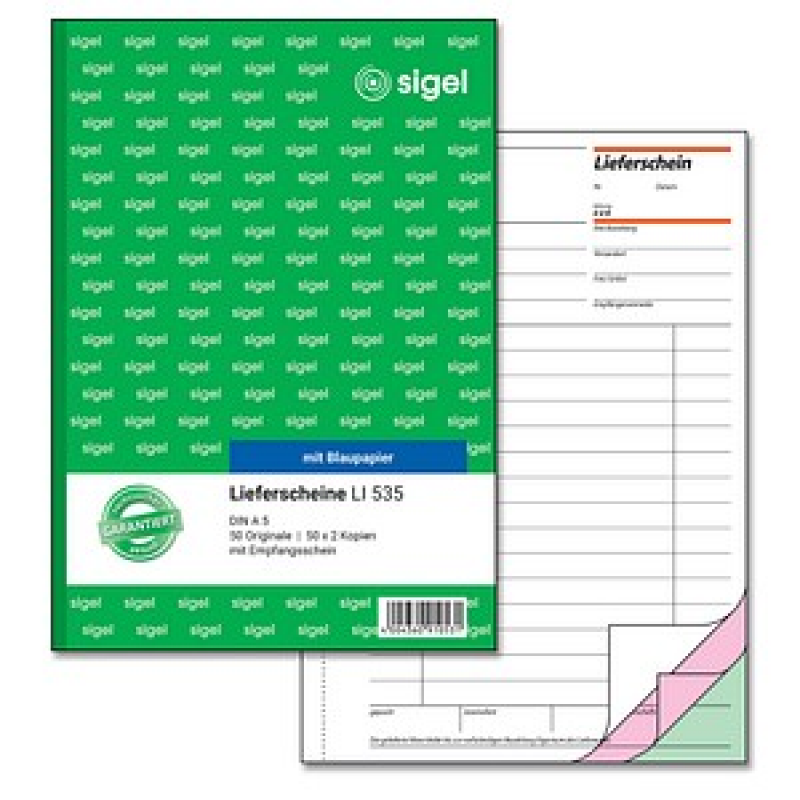 SIGEL Lieferschein mit Empfangsschein Formularbuch LI535, 1 St. – Bild 1 von 6
