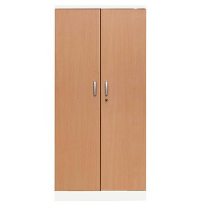 Gürkan Stahlschrank 100113 verkehrsweiß, buche 4 Fachböden 92,0 x 42,0 x 195,0 cm, aufgebaut, 1 St. – Bild 1 von 3