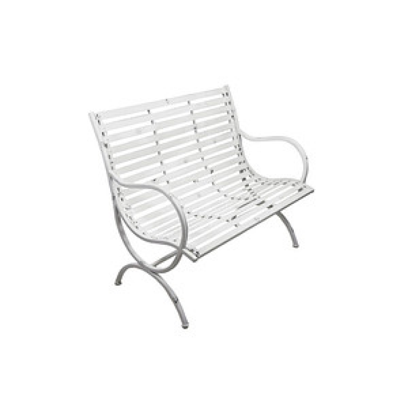 Garden Pleasure Gartenbank TAMBORA 950466 antikweiß Metall 104,0 cm – Bild 1 von 2
