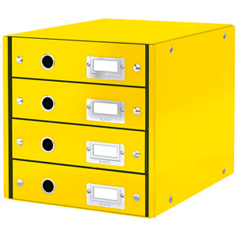 LEITZ Schubladenbox Click & Store gelb 60490016, DIN A4 mit 4 Schubladen, 1 St. – Bild 1 von 2