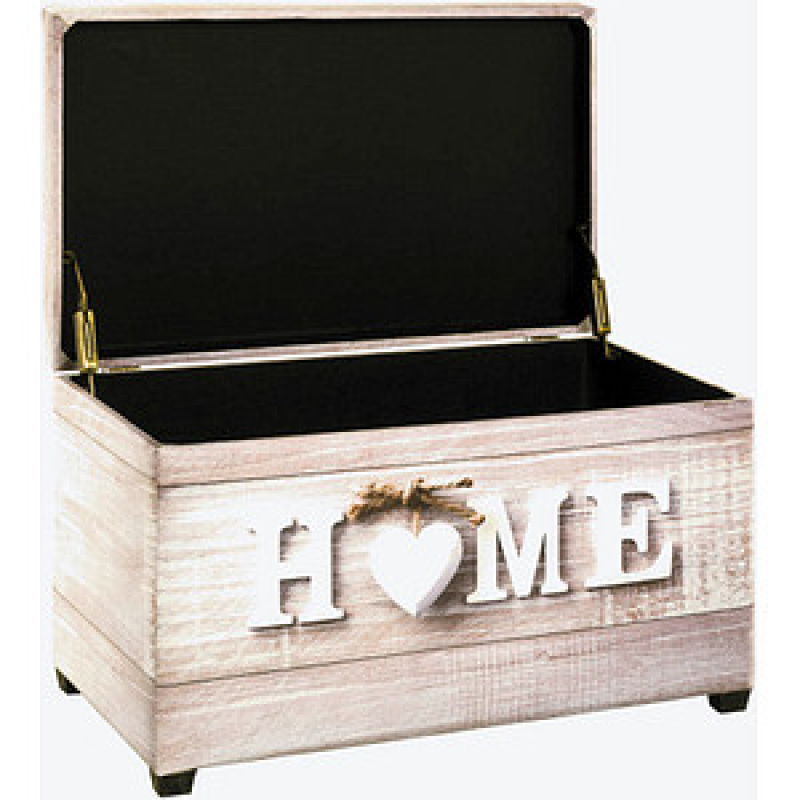 HAKU Möbel Sitztruhe 52923 Motiv Home Holz 58,0 cm – Bild 1 von 7
