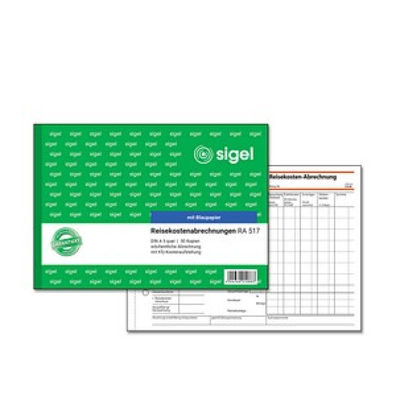 SIGEL Reisekostenabrechnung wöchentlich Formularbuch RA517, 1 St. – Bild 1 von 6