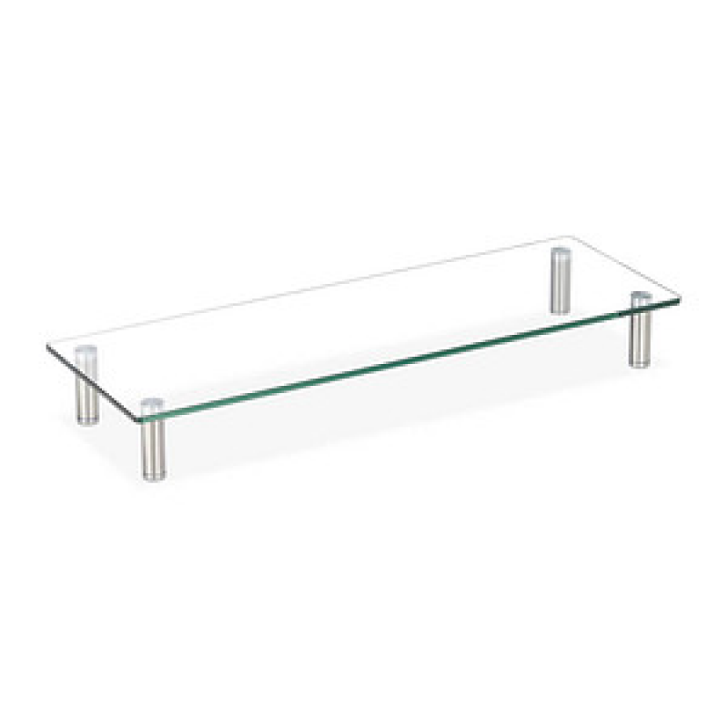 relaxdays Monitorständer silber, transparent – Bild 1 von 9