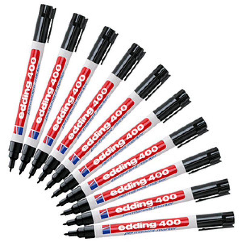 edding 400 Permanentmarker schwarz 1,0 mm, 10 St. – Bild 1 von 2