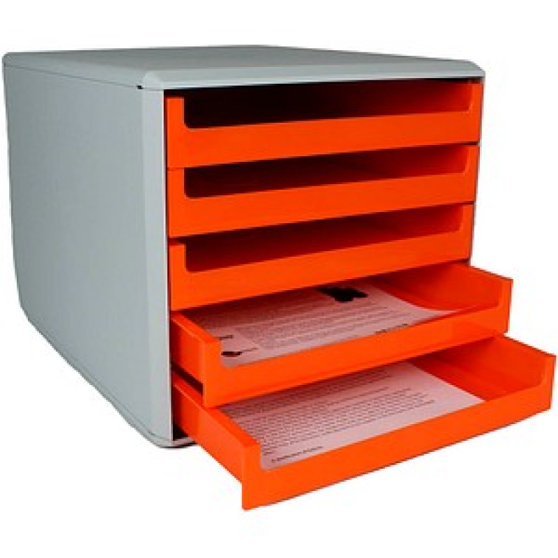 M&M Schubladenbox orange 30050959, DIN A4 mit 5 Schubladen, 1 St. – Bild 1 von 4