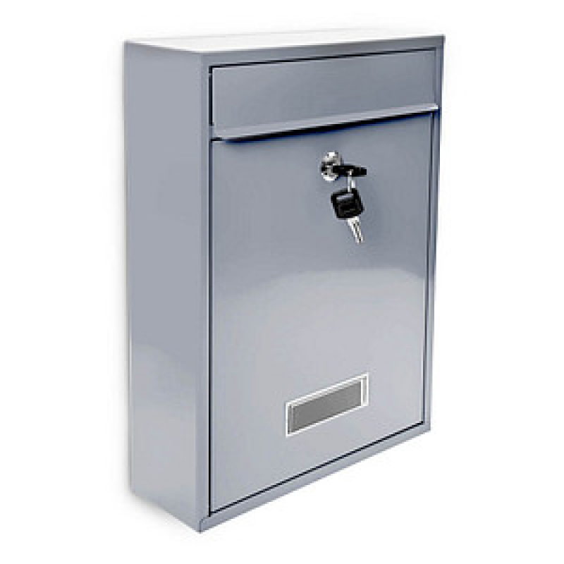 relaxdays Briefkasten Design 10017415_55 silber – Bild 1 von 4