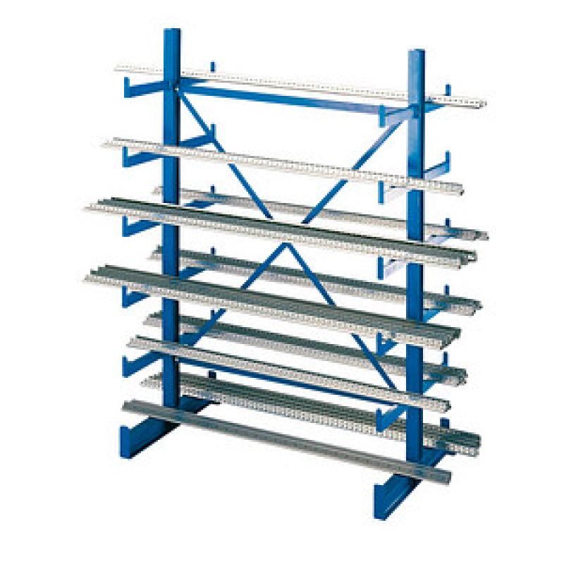 SCHULTE Kragarmregal K1000 14490 enzianblau 125,0 x 100,0 x 200,0 cm – Bild 1 von 2