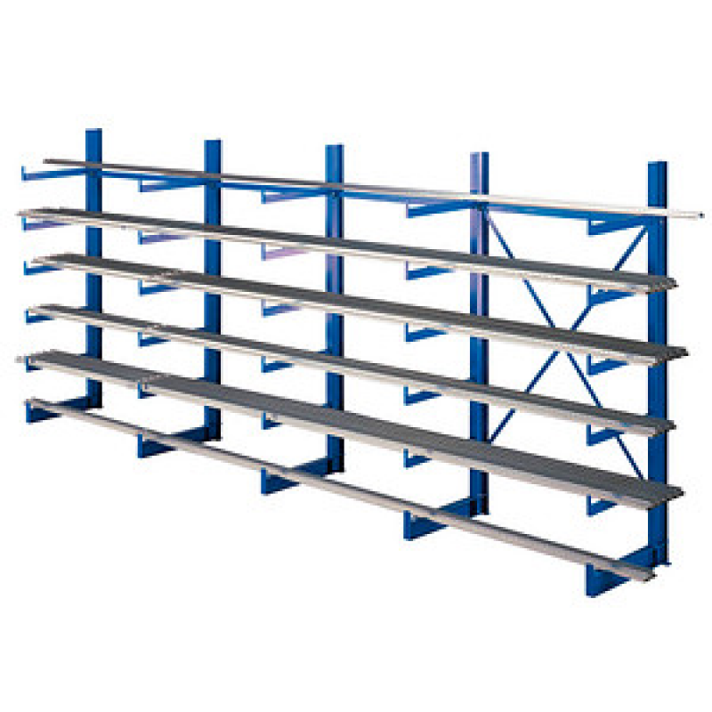 SCHULTE Kragarmregal K1000 14487 enzianblau 500,0 x 50,0 x 200,0 cm – Bild 1 von 2
