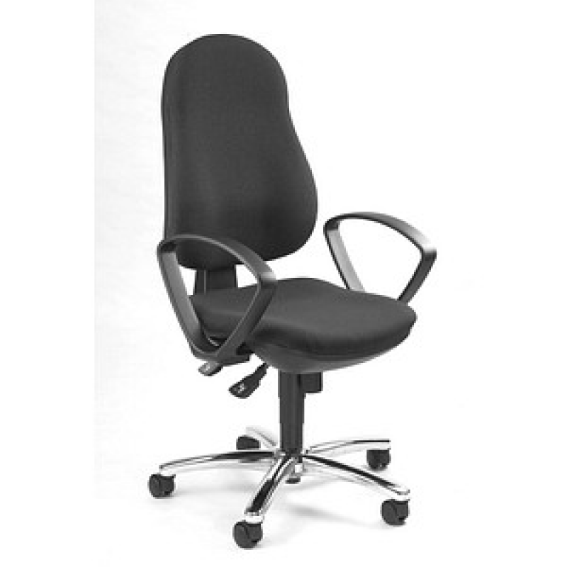 Topstar Bürostuhl Syncro Steel, 8929 G22 Stoff anthrazit, Gestell chrom – Bild 1 von 4