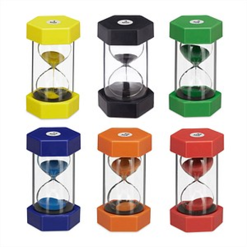 relaxdays Sanduhren-Set transparent, 6 St. – Bild 1 von 6