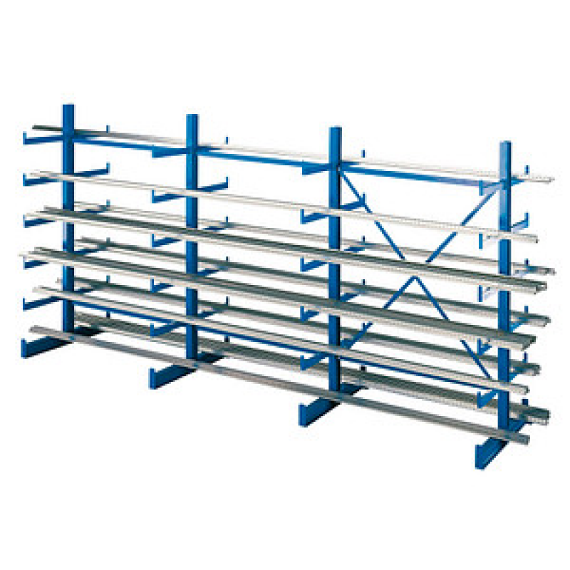 SCHULTE Kragarmregal K1000 14496 enzianblau 375,0 x 100,0 x 200,0 cm – Bild 1 von 2