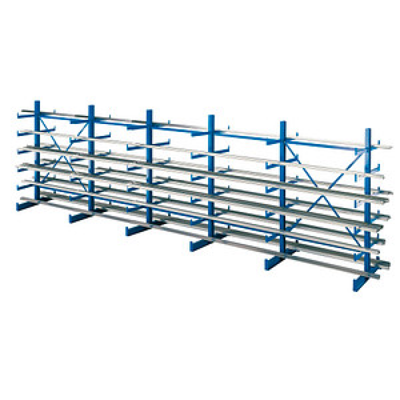 SCHULTE Kragarmregal K1000 14498 enzianblau 625,0 x 100,0 x 200,0 cm – Bild 1 von 2