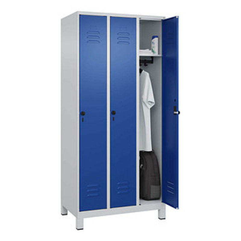 CP Spind Classic Plus enzianblau, lichtgrau 080010-30 S10003, 3 Schließfächer 90,0 x 50,0 x 195,0 cm – Bild 1 von 7
