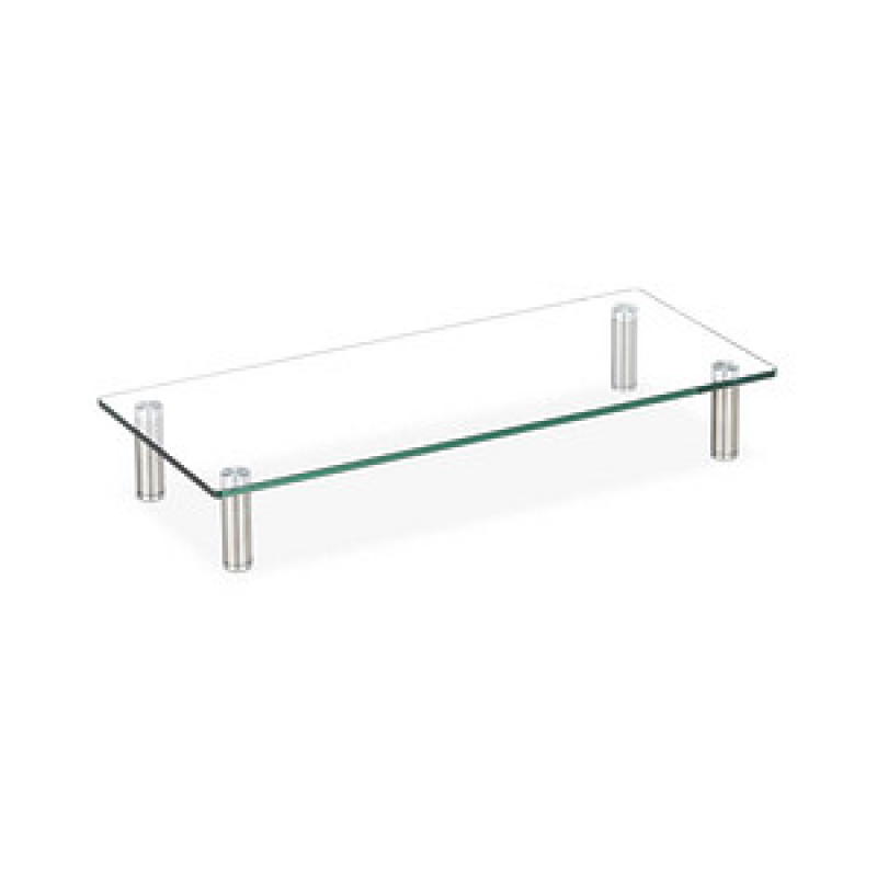relaxdays Monitorständer silber, transparent – Bild 1 von 9