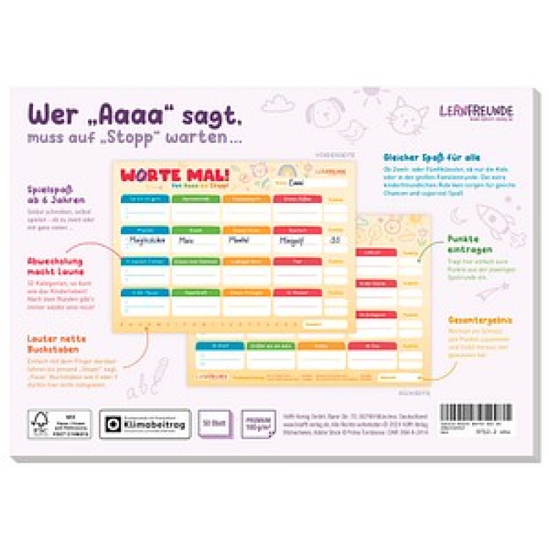 Häfft® Verlag Worte mal! Spielblock, 1 St. – Bild 1 von 3