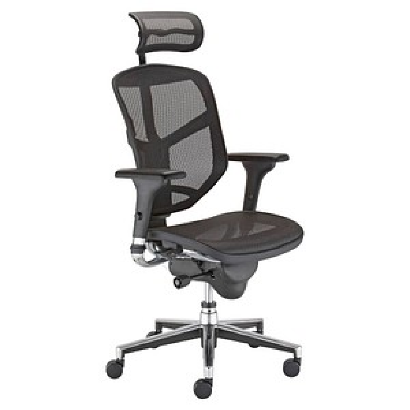 Nowy Styl Bürostuhl Enjoy Stoff schwarz, Gestell chrom – Bild 1 von 5
