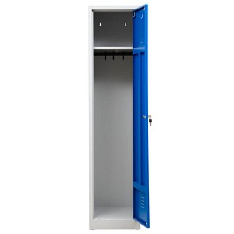 Gürkan Spind lichtgrau, enzianblau 104912, 1 Schließfach 40,0 x 50,0 x 180,0 cm – Bild 1 von 7