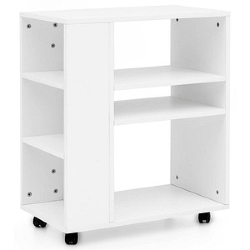 WOHNLING Bürowagen weiß 4 Ebenen 60,0 x 35,0 x 75,0 cm – Bild 1 von 6