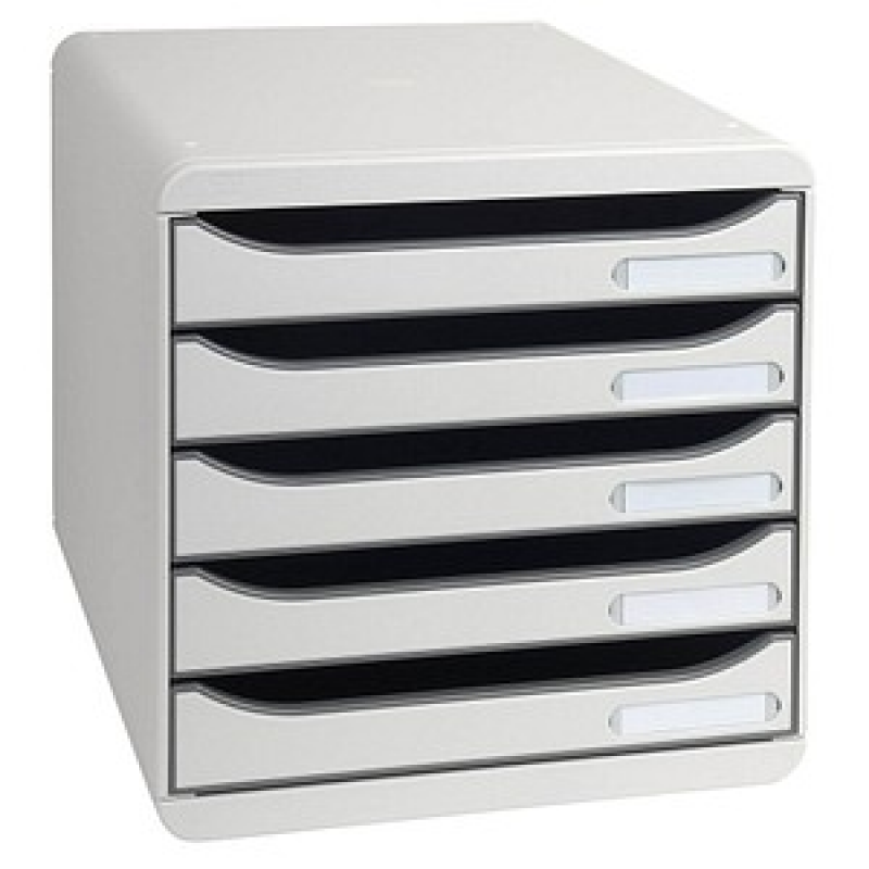Exacompta Schubladenbox BIG-BOX PLUS lichtgrau 309740D, DIN A4 mit 5 Schubladen, 1 St. – Bild 1 von 2
