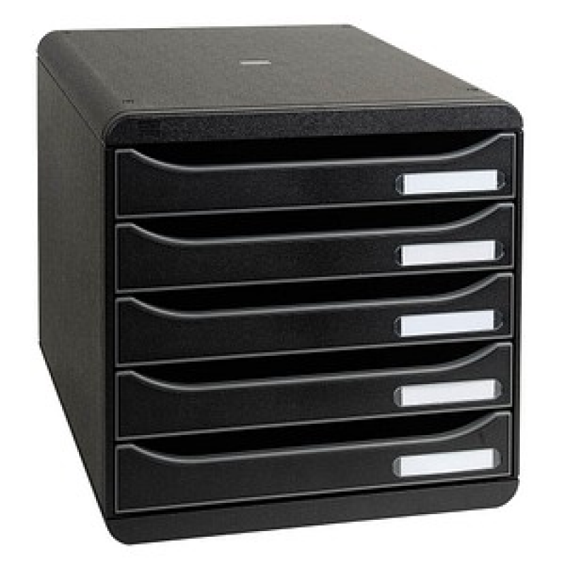 Exacompta Schubladenbox BIG-BOX PLUS schwarz 309714D, DIN A4 mit 5 Schubladen, 1 St. – Bild 1 von 2