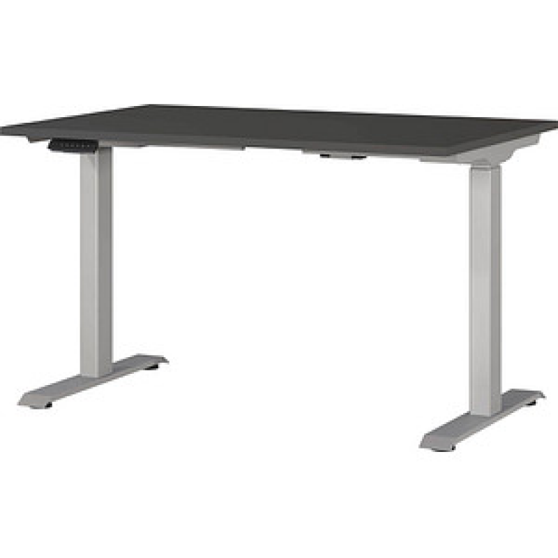 GERMANIA JET höhenverstellbarer Schreibtisch grafit rechteckig, T-Fuß-Gestell silber 120,0 x 80,0 cm – Bild 1 von 5