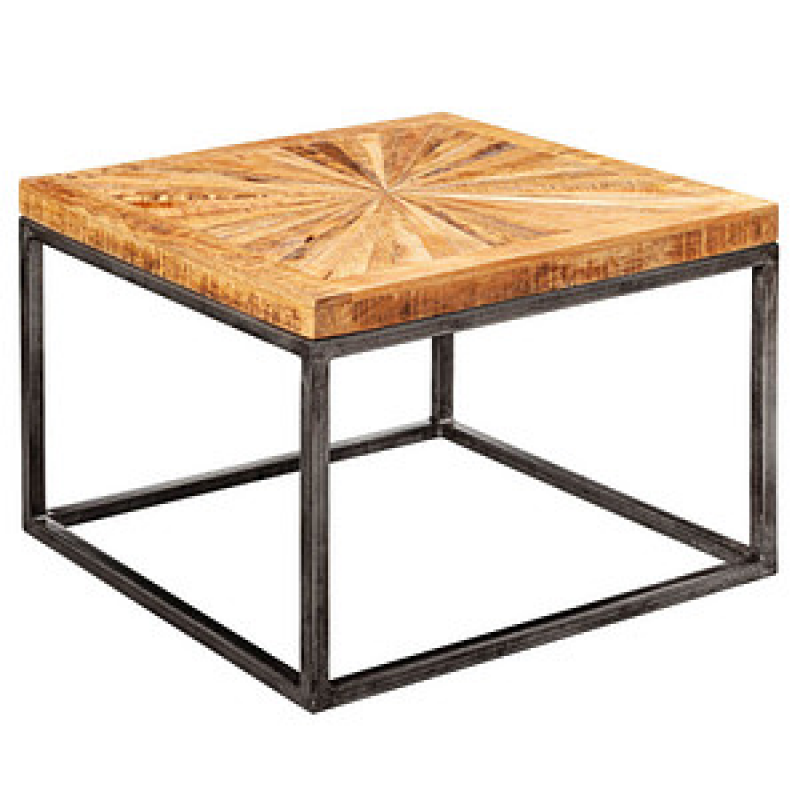 WOHNLING Couchtisch quadratisch Massivholz mango 55,0 x 55,0 x 40,0 cm, 1 St. – Bild 1 von 6