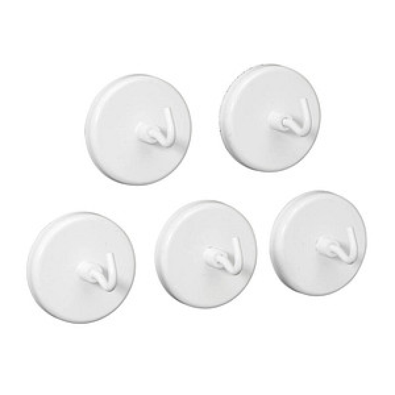 MAUL Magnete weiß, Metall Ø 4,7 x 3,7 cm, 5 St. – Bild 1 von 6