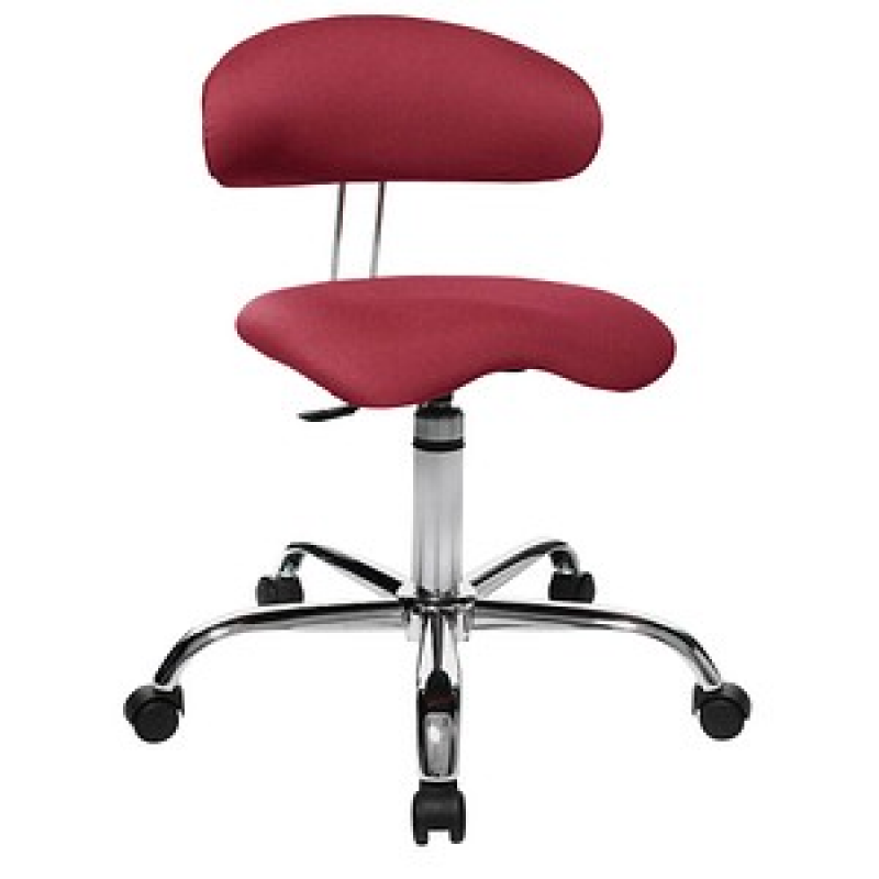 Topstar Bürostuhl Sitness® 40, ST290W51 Stoff rot, Gestell chrom – Bild 1 von 7