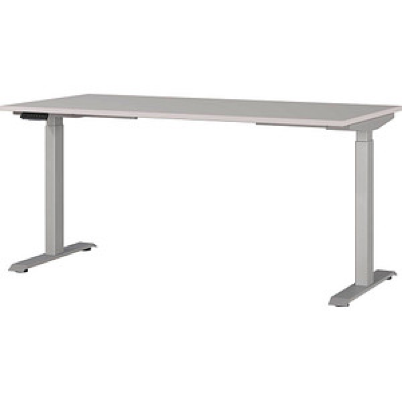 GERMANIA JET höhenverstellbarer Schreibtisch kaschmir rechteckig, T-Fuß-Gestell silber 160,0 x 80,0 cm – Bild 1 von 5