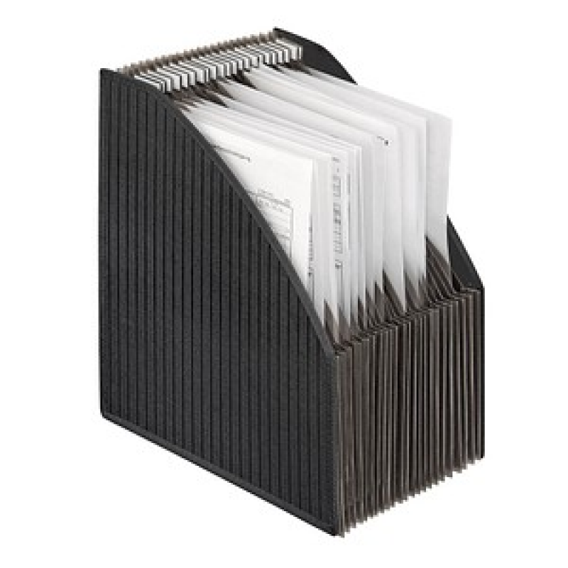 VELOFLEX Stehsammler 4446 280 schwarz Kunststoff, DIN A4 – Bild 1 von 2