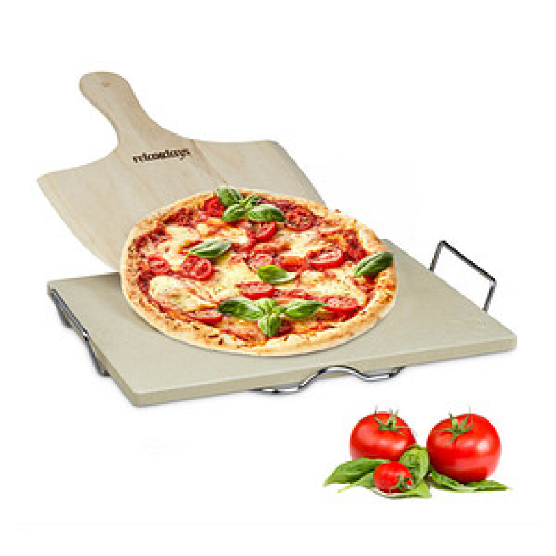 relaxdays Pizzastein-Set beige, 1 St. – Bild 1 von 7