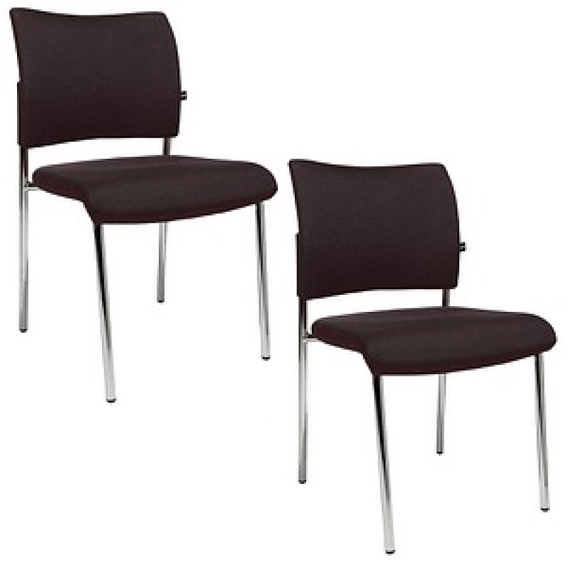 Topstar Besucherstühle Visit 10 NV190 G08 braun Stoff, 2 St. – Bild 1 von 5