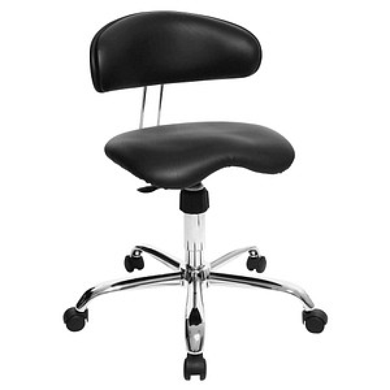 Topstar Bürostuhl Sitness® 40, ST290D10 Kunstleder schwarz, Gestell chrom – Bild 1 von 8