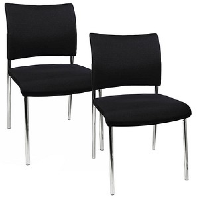 Topstar Besucherstühle Visit 10 NV190 G20 schwarz Stoff, 2 St. – Bild 1 von 8