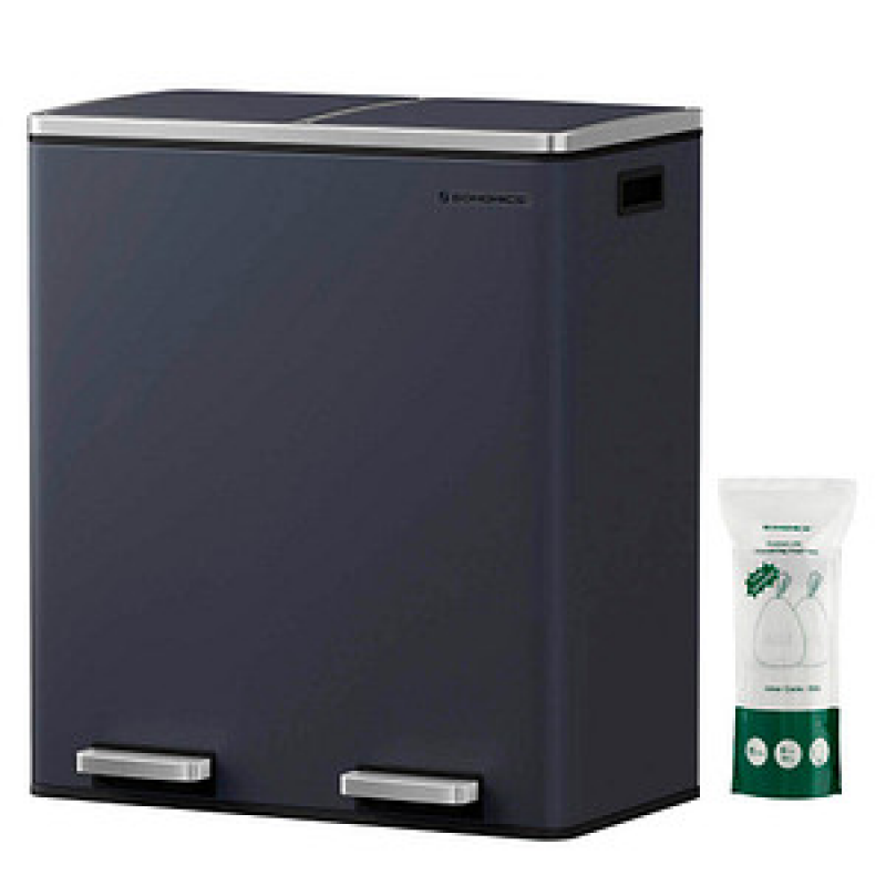 SONGMICS Mülltrenner 2x 30,0 l grau, 1 St. – Bild 1 von 8
