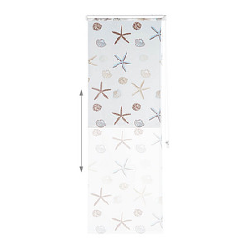 relaxdays Duschrollo OCEAN Muscheln, Seesterne 80,0 x 240,0 cm – Bild 1 von 9