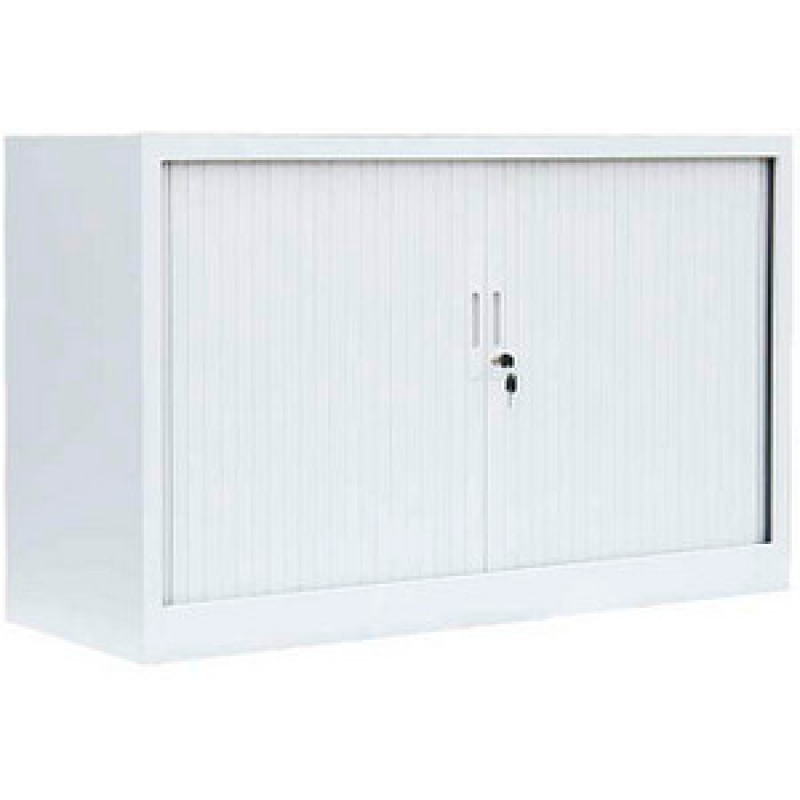 LÜLLMANN Schiebetürenschrank, 555127 signalweiß 1 Fachboden 120,0 x 45,7 x 75,0 cm – Bild 1 von 3