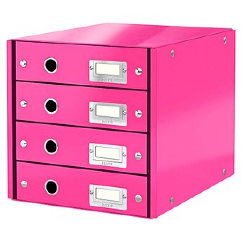 LEITZ Schubladenbox Click & Store pink 60490023, DIN A4 mit 4 Schubladen, 1 St. – Bild 1 von 2