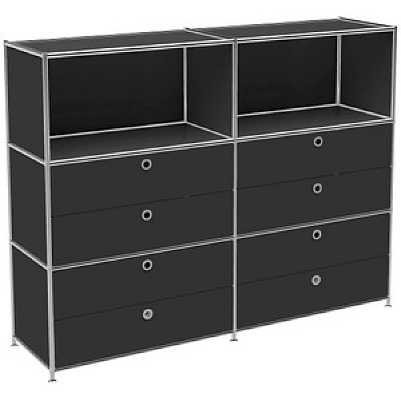 viasit Sideboard System4, 47482 schwarz 152,9 x 40,4 x 118,2 cm, 1 St. – Bild 1 von 3