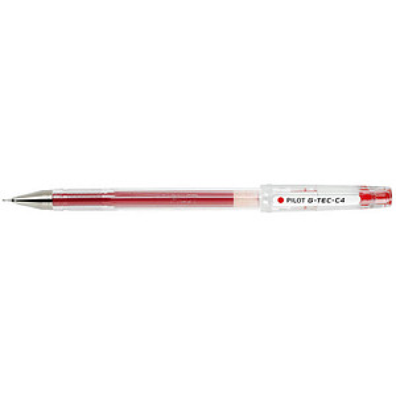 PILOT G-Tec C4 0.4 Gelschreiber transparent 0,4 mm, Schreibfarbe: rot, 1 St.